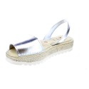 Abarcas menorquinas Avarca Pons zapatos Mujer modelo 116F Plata 
