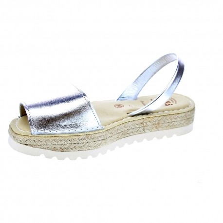 Abarcas menorquinas Avarca Pons zapatos Mujer modelo 116F Plata 