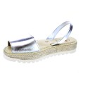 Abarcas menorquinas Avarca Pons zapatos Mujer modelo 116F Plata 