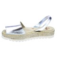 Abarcas menorquinas Avarca Pons zapatos Mujer modelo 116F Plata 
