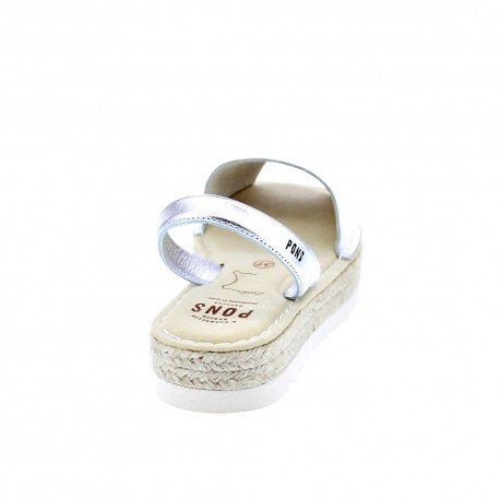 Abarcas menorquinas Avarca Pons zapatos Mujer modelo 116F Plata 