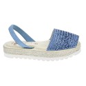 Abarcas menorquinas Avarca Pons zapatos Mujer modelo 116F Azul 