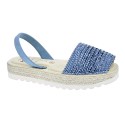 Abarcas menorquinas Avarca Pons zapatos Mujer modelo 116F Azul 