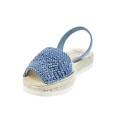 Abarcas menorquinas Avarca Pons zapatos Mujer modelo 116F Azul 
