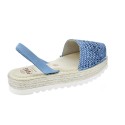 Abarcas menorquinas Avarca Pons zapatos Mujer modelo 116F Azul 