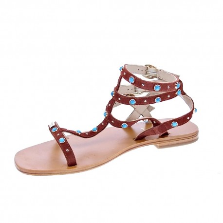 Sandalias Les Tropeziennes zapatos Mujer modelo Corfou Marrón 