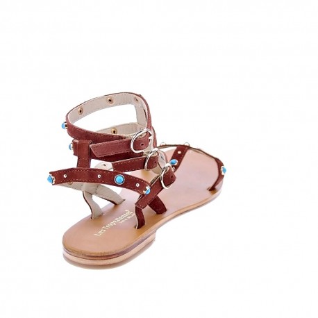 Sandalias Les Tropeziennes zapatos Mujer modelo Corfou Marrón 