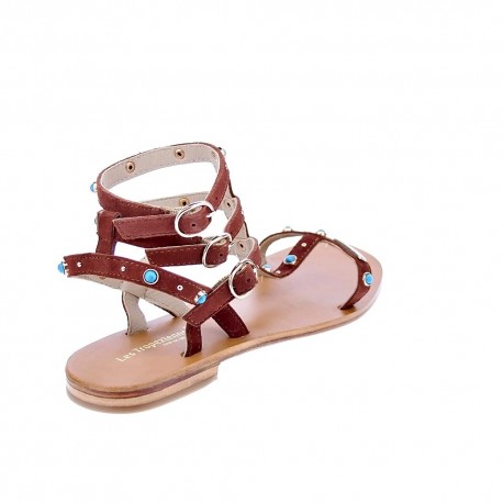 Sandalias Les Tropeziennes zapatos Mujer modelo Corfou Marrón 