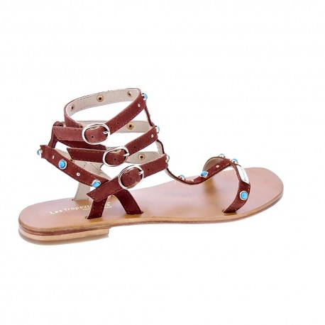 Sandalias Les Tropeziennes zapatos Mujer modelo Corfou Marrón 