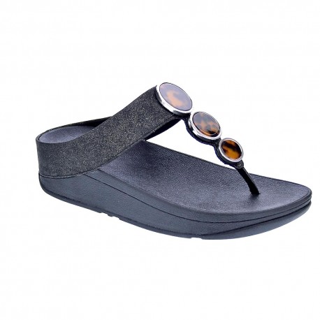 Sandalias FitFlop zapatos Mujer modelo Halo Shimmer Negro 