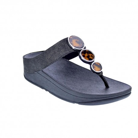 Sandalias FitFlop zapatos Mujer modelo Halo Shimmer Negro 