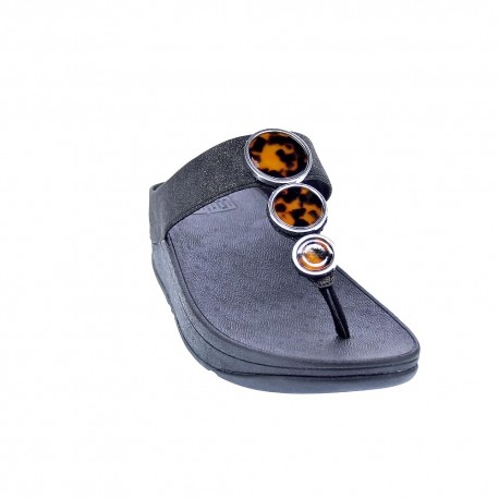 Sandalias FitFlop zapatos Mujer modelo Halo Shimmer Negro 