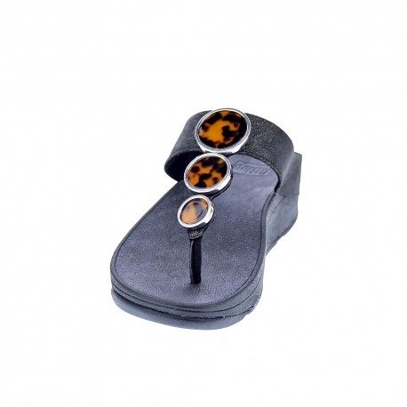 Sandalias FitFlop zapatos Mujer modelo Halo Shimmer Negro 