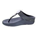 Sandalias FitFlop zapatos Mujer modelo Halo Shimmer Negro 