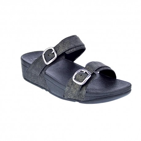 Sandalias FitFlop zapatos Mujer modelo Lulu Shimmer Negro 
