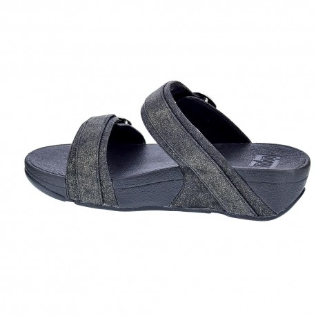 Sandalias FitFlop zapatos Mujer modelo Lulu Shimmer Negro 