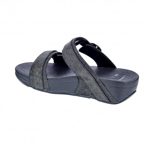 Sandalias FitFlop zapatos Mujer modelo Lulu Shimmer Negro 