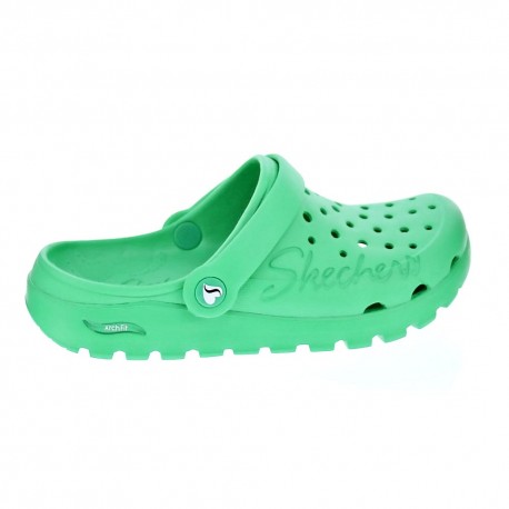 Zuecos Skechers zapatos Mujer modelo Arch Fit Verde 