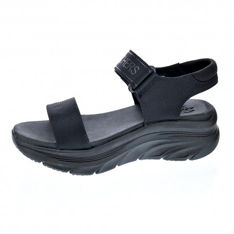 Sandalias Skechers zapatos Mujer modelo D Lux Negro 