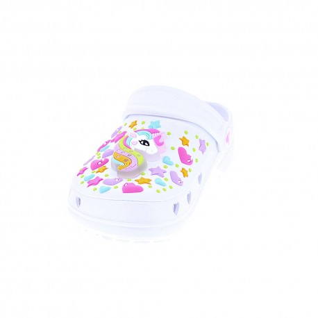 Zuecos Skechers zapatos Niño modelo Heart Charmer Blanco 