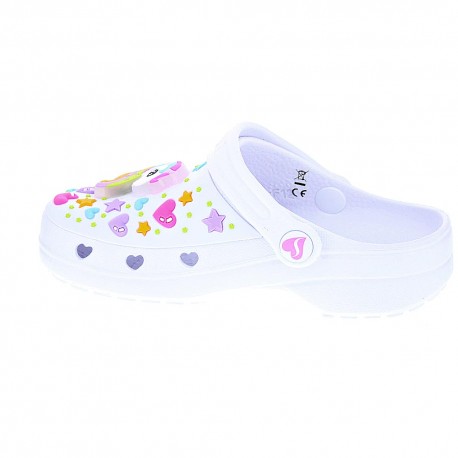 Zuecos Skechers zapatos Niño modelo Heart Charmer Blanco 