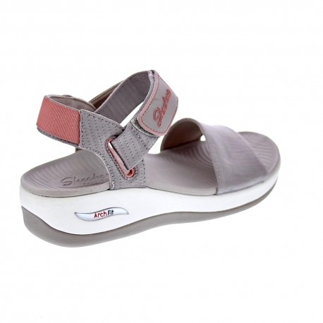 Sandalias Skechers zapatos Mujer modelo Arch Fit Beige 