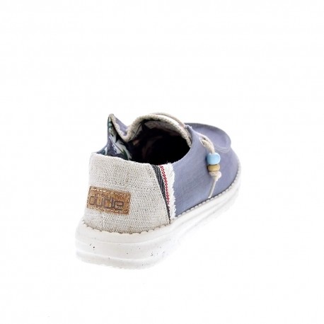 Mocasines Hey Dude zapatos Mujer modelo Wendy Azul 