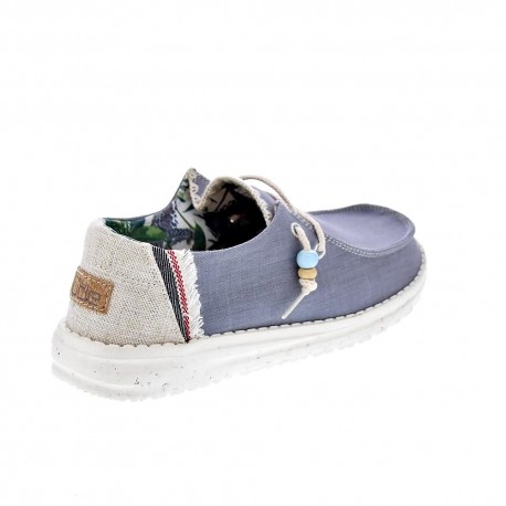 Mocasines Hey Dude zapatos Mujer modelo Wendy Azul 