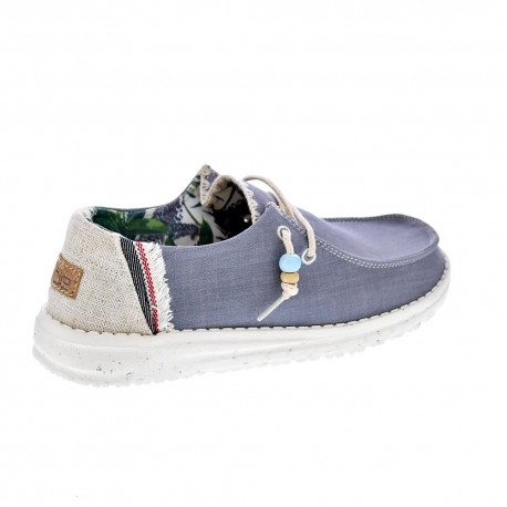 Mocasines Hey Dude zapatos Mujer modelo Wendy Azul 