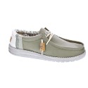 Mocasines Hey Dude zapatos Hombre modelo Wally Linen Gris 