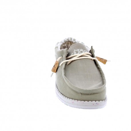 Mocasines Hey Dude zapatos Hombre modelo Wally Linen Gris 