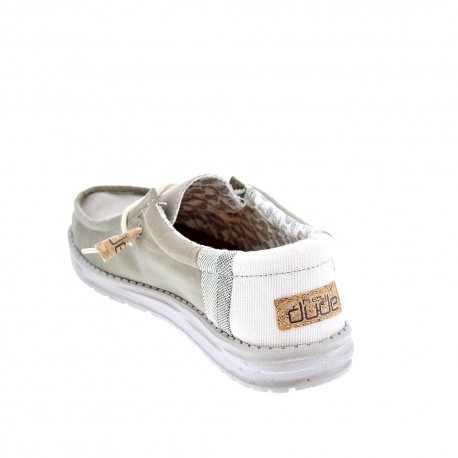 Mocasines Hey Dude zapatos Hombre modelo Wally Linen Gris 