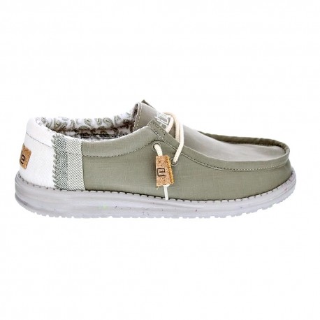Mocasines Hey Dude zapatos Hombre modelo Wally Linen Gris 