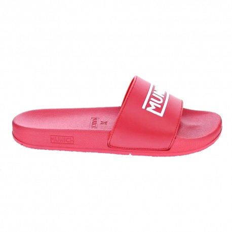 Chanclas Munich zapatos Hombre modelo Flat Slider 3D Rojo 
