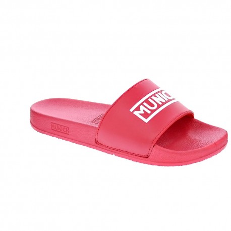 Chanclas Munich zapatos Hombre modelo Flat Slider 3D Rojo 
