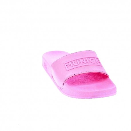 Chanclas Munich zapatos Mujer modelo Flat Slider 3D Rosa 
