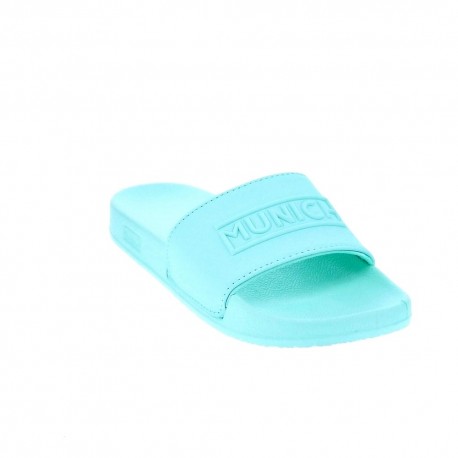 Chanclas Munich zapatos Mujer modelo Flat Slider 3D Verde 
