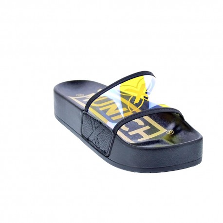 Chanclas Munich zapatos Mujer modelo Platform Iridescent Negro 