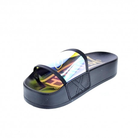 Chanclas Munich zapatos Mujer modelo Platform Iridescent Negro 