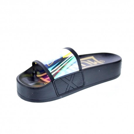 Chanclas Munich zapatos Mujer modelo Platform Iridescent Negro 