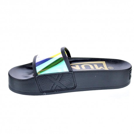 Chanclas Munich zapatos Mujer modelo Platform Iridescent Negro 