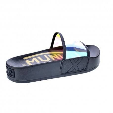 Chanclas Munich zapatos Mujer modelo Platform Iridescent Negro 