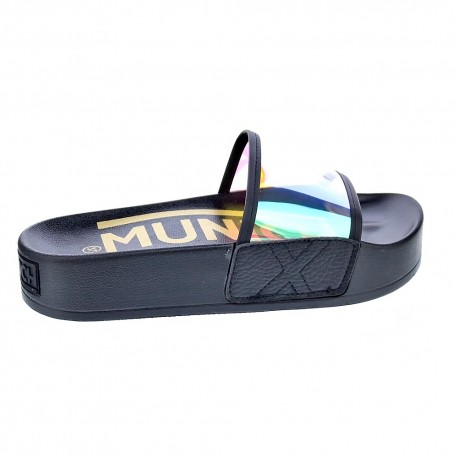 Chanclas Munich zapatos Mujer modelo Platform Iridescent Negro 