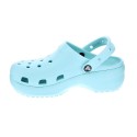 Zuecos Crocs zapatos Mujer modelo Classic Platform Azul 
