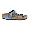 Chanclas Birkenstock zapatos Mujer modelo Gizeh Bf Plata 