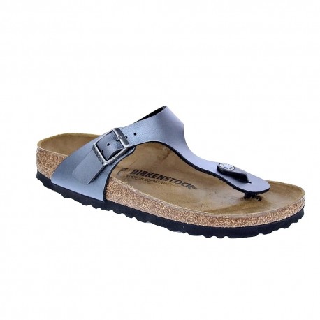 Chanclas Birkenstock zapatos Mujer modelo Gizeh Bf Plata 