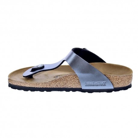 Chanclas Birkenstock zapatos Mujer modelo Gizeh Bf Plata 