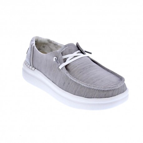 Mocasines Hey Dude zapatos Mujer modelo Wendy Rise Gris 