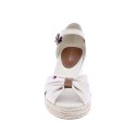 Sandalias Tommy Hilfiger zapatos Mujer modelo Toe Mid Wedge Beige 