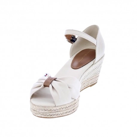 Sandalias Tommy Hilfiger zapatos Mujer modelo Toe Mid Wedge Beige 